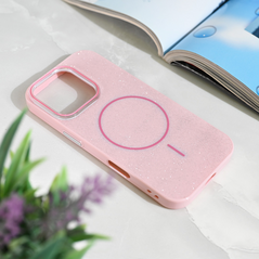 Zastitna maska (futrola) Magsafe Sparkle Dust - iPhone 16 Pro roze.