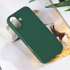 Zastitna maska (futrola) Teracell Soft Velvet - iPhone 17 tamno zelena.