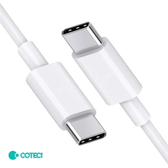 Data kabl Coteci 32117 5A 60W 40 Gps PD Type C na Type C beli 1m.