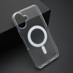 Zastitna maska (futrola) STANDARD MagSafe (sa IC) - iPhone 16 Plus providna (bela) (MS).