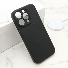 Zastitna maska (futrola) VELVET TOUCH MagSafe - iPhone 15 Pro (6.1) crna (MS).