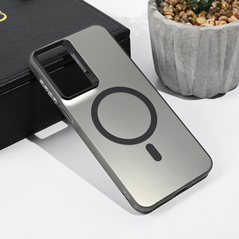 Zastitna maska (futrola) Magsafe providna - Samsung A175 Galaxy A17 crna.