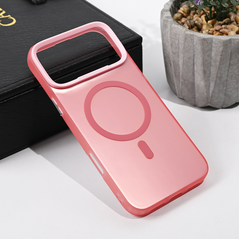 Zastitna maska (futrola) Magsafe providna - iPhone 17 Pro Max 6.9 roze.