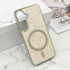 Zastitna maska (futrola) GLAM GLOW MagSafe - Samsung S921 Galaxy S24 5G/Samsung S931 Galaxy S25 5G zlatna (MS).
