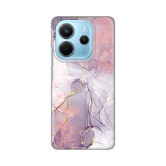 Zastitna silikonska maska (futrola) PRINT - Xiaomi Redmi Note 14 4G (SRB) Pink Marble.