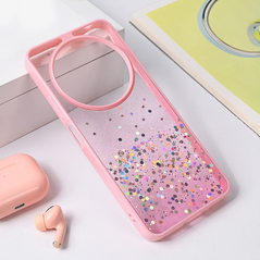 Zastitna maska (futrola) okvir Glitter - Xiaomi Redmi 14C roze.