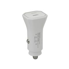 Auto punjac 25W Type-C ulaz bez kabla beli (MS).