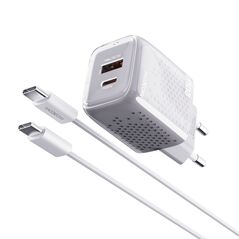 Kucni punjac Moxom MX-HC206 18W PD 20W FAST Type C na Type C sivi (MS).