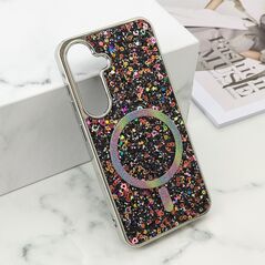 Zastitna maska (futrola) GLAM GLOW MagSafe - Samsung S921 Galaxy S24 5G/Samsung S931 Galaxy S25 5G crna (MS).