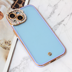 Zastitna maska (futrola) Cirkon Camera - iPhone 15 ljubicasta.