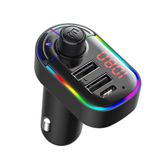 FM transmiter C12 USB PD Bluetooth 5.0 12-24V Handsfree slušalica crni.