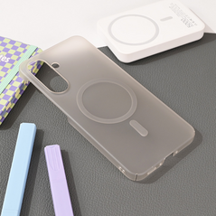 Zastitna maska (futrola) Magsafe mat PC - Samsung A366 Galaxy A36 5G siva.