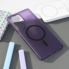 Zastitna maska (futrola) Magsafe mat PC - Samsung S938 Galaxy S25 Ultra ljubicasta.