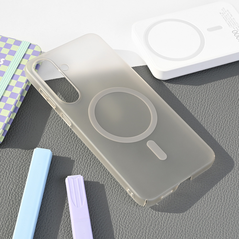 Zastitna maska (futrola) Magsafe mat PC - Samsung S936 Galaxy S25 Plus siva.