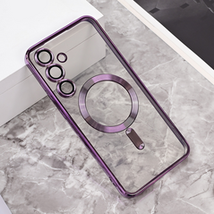 Zastitna maska (futrola) Magsafe Lux - Samsung S721B Galaxy S24 FE ljubicasta.