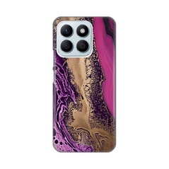 Zastitna silikonska maska (futrola) PRINT - Huawei Honor X8b Purple Gold Marble.