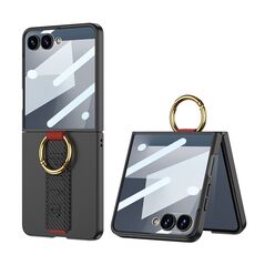 Zastitna maska (futrola) STRAP RING CASE - Samsung F751B Galaxy Z Flip 7 5G karbon (GKK case) (MS).