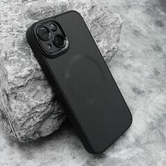 Zastitna maska (futrola) CARBON MagSafe - iPhone 14 (6.1) crna (small camera) (MS).