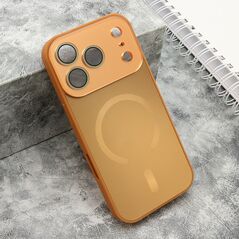 Zastitna maska (futrola) COLOR METAL Magsafe - iPhone 17 Pro narandzasta (MS).