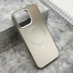Zastitna maska (futrola) COLOR METAL MagSafe - iPhone 16 Pro Max (6.9) srebrna (MS).