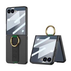 Zastitna maska (futrola) STRAP RING CASE - Samsung F751B Galaxy Z Flip 7 5G crna (GKK case) (MS).
