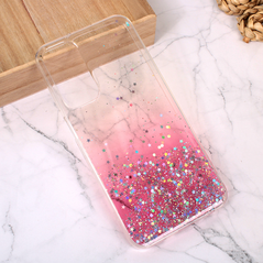 Zastitna silikonska maska (futrola) Glitter - Samsung A256 Galaxy A25 5G roze.