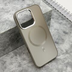 Zastitna maska (futrola) COLOR METAL MagSafe - iPhone 16 Pro (6.3) srebrna (MS).