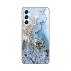 Zastitna silikonska maska (futrola) PRINT - Samsung Galaxy A34 5G 5G Blue Gold Marble.