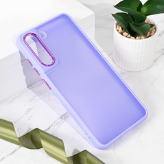 Zastitna maska (futrola) Shining Camera - Samsung G990 Galaxy S21 FE ljubicasta.