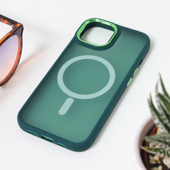 Zastitna maska (futrola) Magsafe colorful - iPhone 15 6.1 tamno zelena.