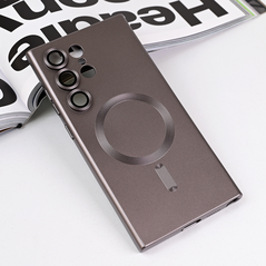 Zastitna maska (futrola) Magsafe Chrome - Samsung S928B Galaxy S24 Ultra siva.