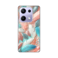Zastitna silikonska maska (futrola) PRINT - Xiaomi Redmi Note 14s Pastel Feathers.