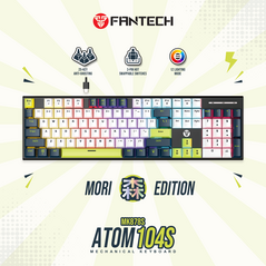 Tastatura Mehanicka Gaming Fantech MK878S RGB Atom 104S Mori bela (Red switch).