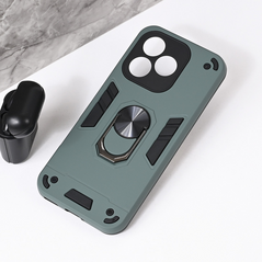 Zastitna maska (futrola) Hard Ring - Huawei Honor 400 Lite tamno siva.