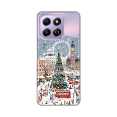 Zastitna ultra tanka (skin) maska / futrola PRINT - Huawei Honor X6b Chistmas Town.