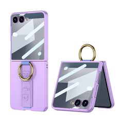 Zastitna maska (futrola) STRAP RING CASE - Samsung F751B Galaxy Z Flip 7 5G ljubicasta (GKK case) (MS).