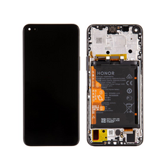 LCD displej (ekran) - Huawei Honor 50 Lite + touchscreen + baterija + okvir crni Service Pack ORG/02354FMV.