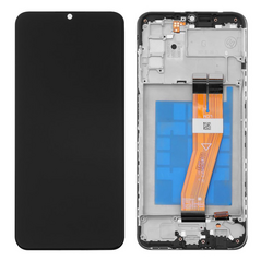LCD displej (ekran) - Samsung A037 Galaxy A03s + touchscreen + okvir crni (161mm).