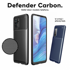 Zastitna maska (futrola) Defender Carbon - Samsung S936 Galaxy S25 Plus crna.