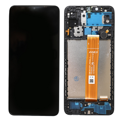 LCD displej (ekran) - Samsung A125 Galaxy A12 (GH82-24490A) + touchscreen + okvir crni FULL ORG-SP.