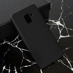 Zastitna maska (futrola) Teracell Giulietta - Samsung A730F Galaxy A8 Plus 2018 mat crna.