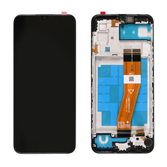 LCD displej (ekran) - Samsung A035/Galaxy A03 (GH81-21626A) (163mm) + touchscreen + okvir crni FULL ORG-SP.