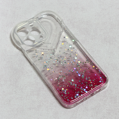 Zastitna maska (futrola) Heart Glitter - iPhone 13 Pro pink.