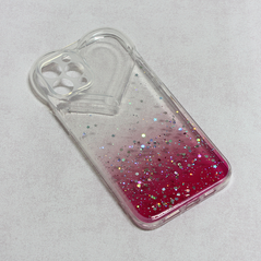 Zastitna maska (futrola) Heart Glitter - iPhone 12 Pro Max 6.7 pink.