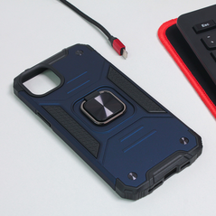 Zastitna maska (futrola) Hard Border Ring - iPhone 14 Plus plava.