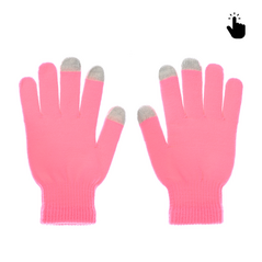 Rukavice - touch screen RY M (22cm) pink.