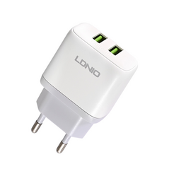 Kucni punjac LDNIO A2221 2xUSB, 12W beli.