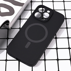 Zastitna maska (futrola) Magsafe Pure color - iPhone 15 Pro Max 6.7 crna.