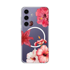 Zastitna maska (futrola) print Magsafe - Samsung S921B Galaxy S24 Hibiscus.