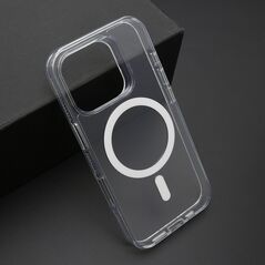 Zastitna maska (futrola) COLOR okvir MagSafe - iPhone 16 Pro (6.3) srebrna (providna) (MS).